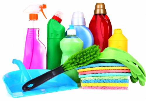 Carpet cleaning team preparing a domestic service booking